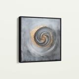 Abstract 939 Canvas Art 16" x 16" / 40 x 40 cm / Black