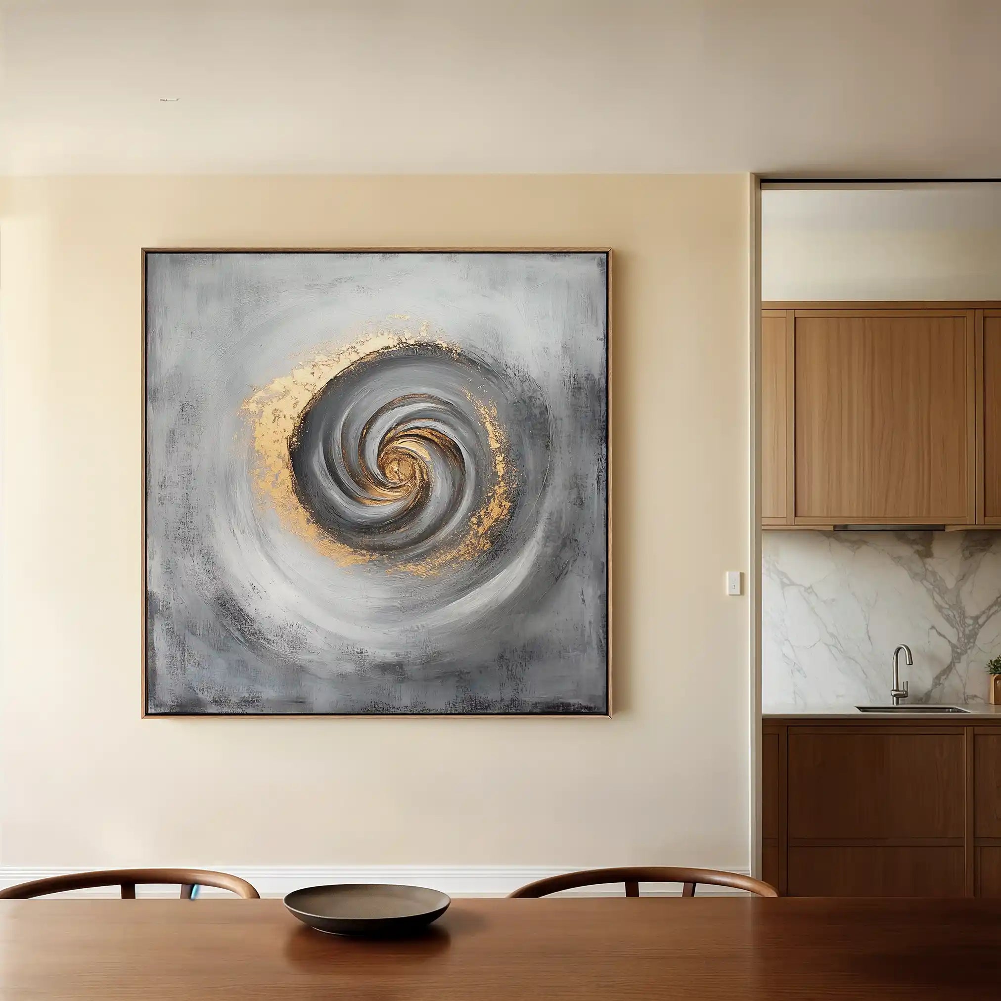 Abstract 939 Canvas Art 60 x 60 cm / Black