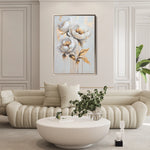 Floral 939 Canvas Art 18" x 24" / 45 x 60 cm / Black