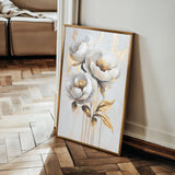 Floral 939 Canvas Art 18" x 24" / 45 x 60 cm / Black