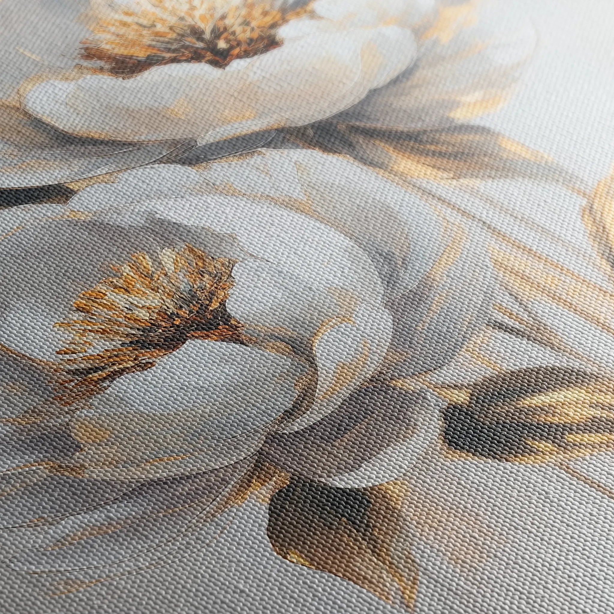 Floral 939 Canvas Art 18" x 24" / 45 x 60 cm / Black
