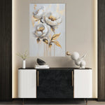 Floral 939 Canvas Art 60 x 40 cm / Black