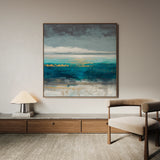 Abstract 940 Canvas Art 16" x 16" / 40 x 40 cm / Black