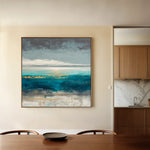 Abstract 940 Canvas Art 16" x 16" / 40 x 40 cm / Black