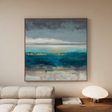 Abstract 940 Canvas Art 16" x 16" / 40 x 40 cm / Black
