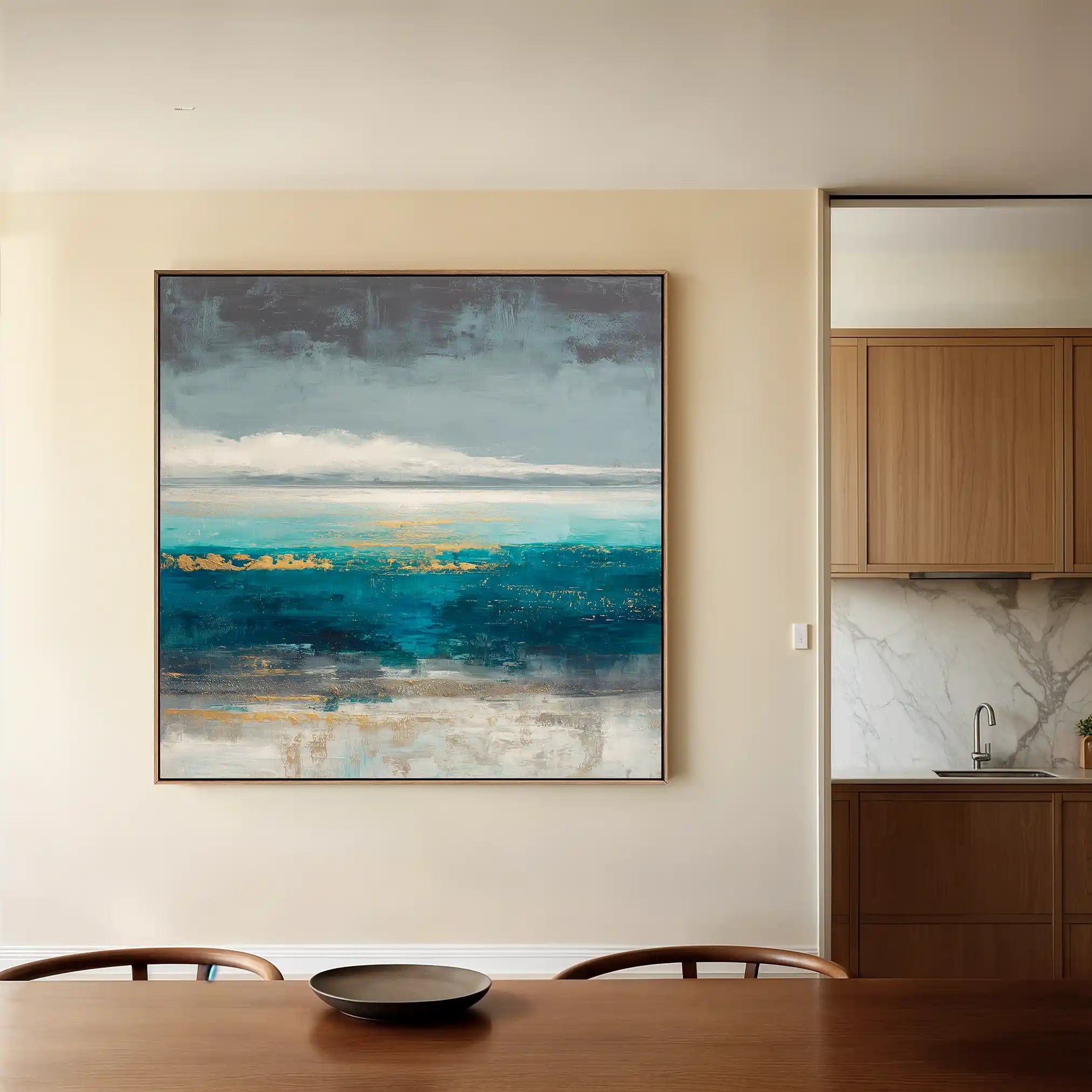 Abstract 940 Canvas Art 60 x 60 cm / Black