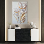 Floral 940 Canvas Art 18" x 24" / 45 x 60 cm / Black