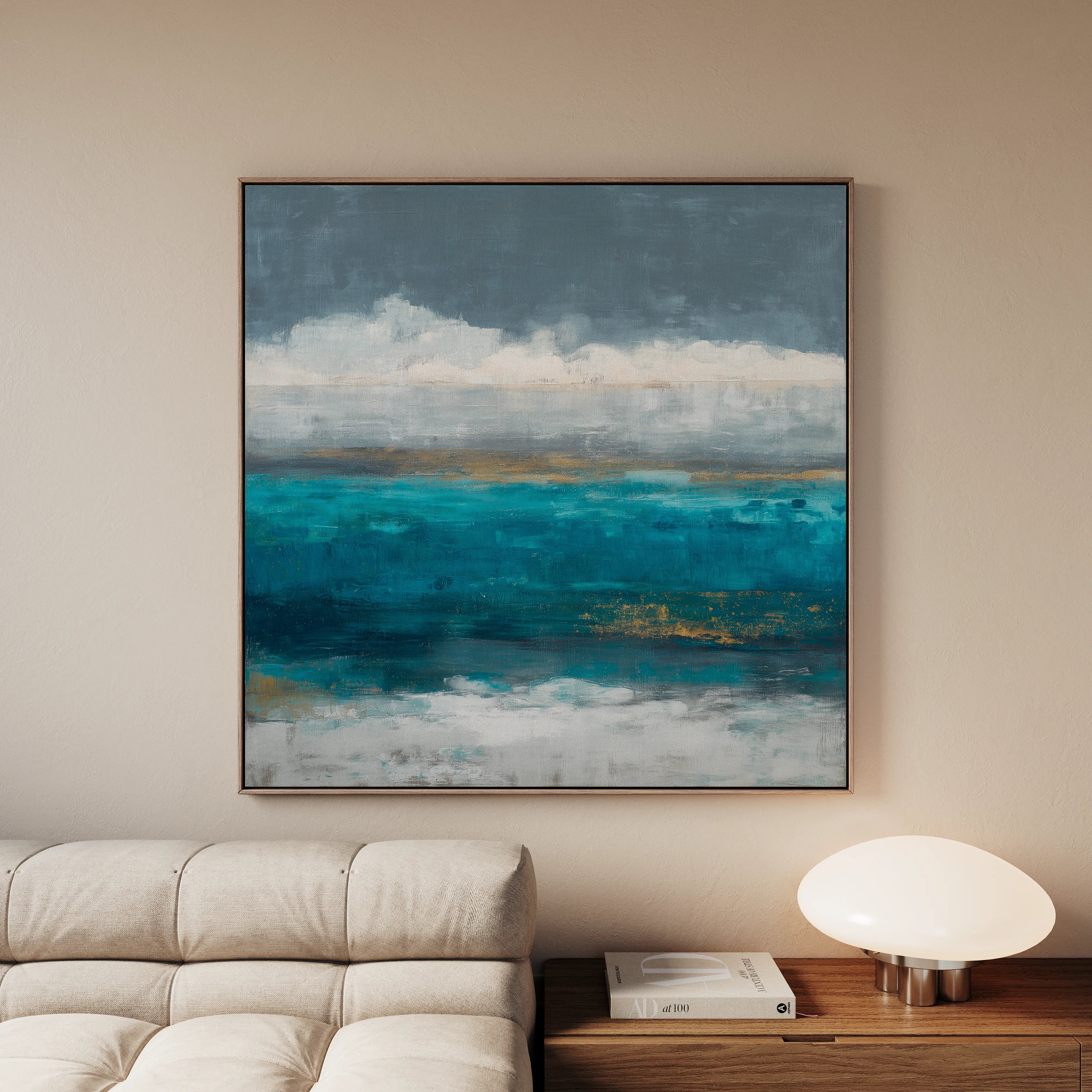 Abstract 941 Canvas Art 16" x 16" / 40 x 40 cm / Black