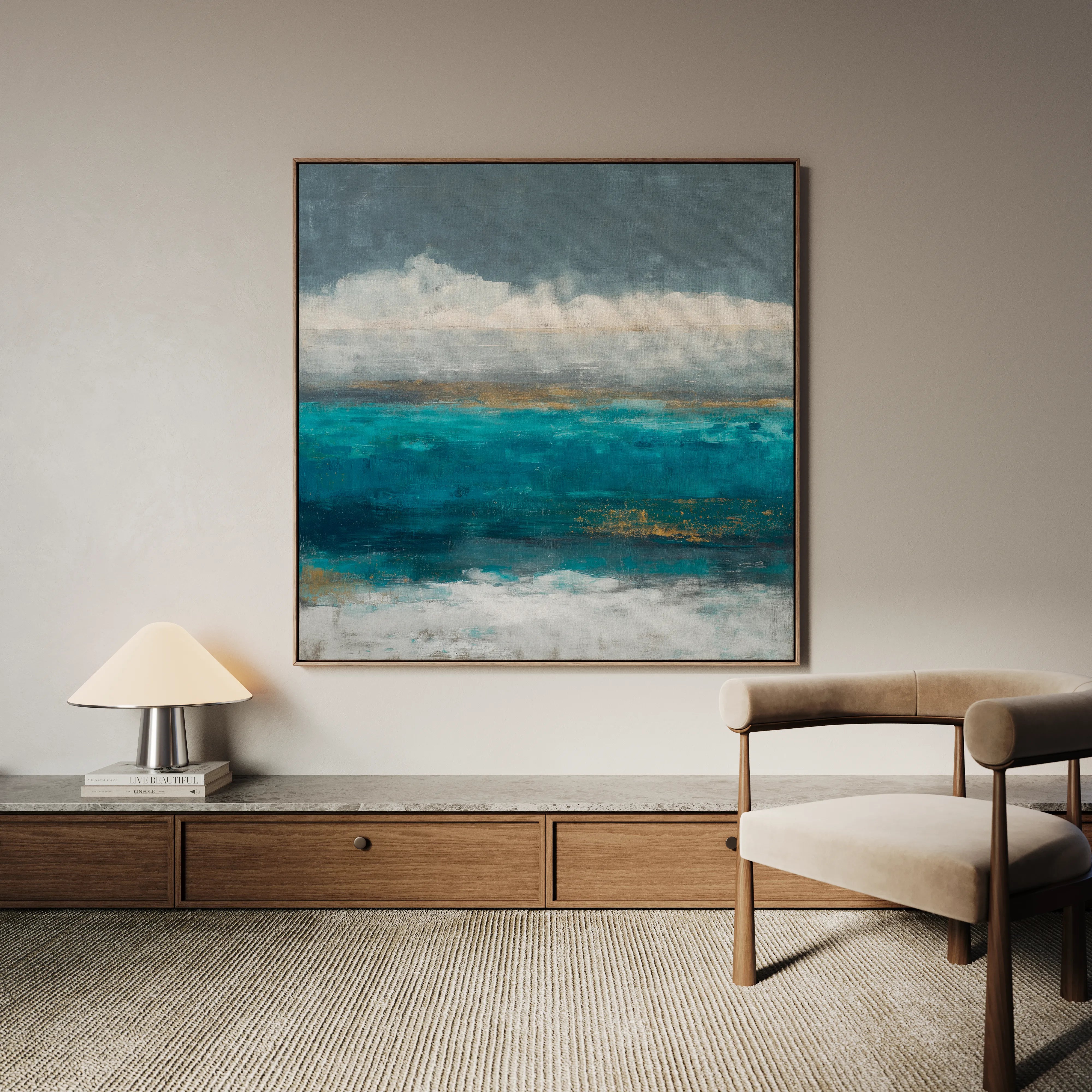 Abstract 941 Canvas Art 16" x 16" / 40 x 40 cm / Black