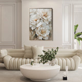 Floral 941 Canvas Art 18" x 24" / 45 x 60 cm / Black