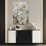 Floral 941 Canvas Art 18" x 24" / 45 x 60 cm / Black