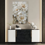 Floral 941 Canvas Art 18" x 24" / 45 x 60 cm / Black