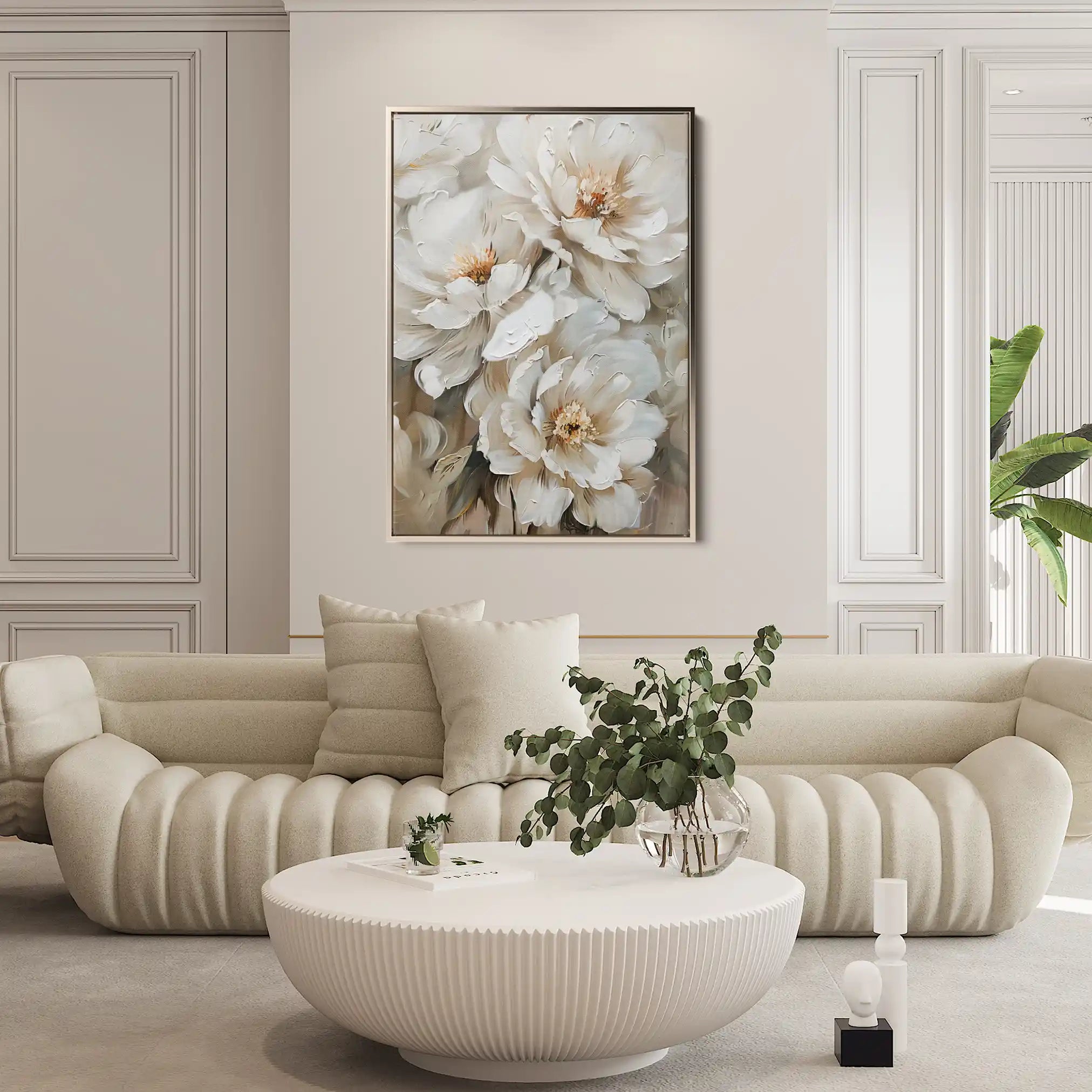 Floral 941 Canvas Art 60 x 40 cm / Black