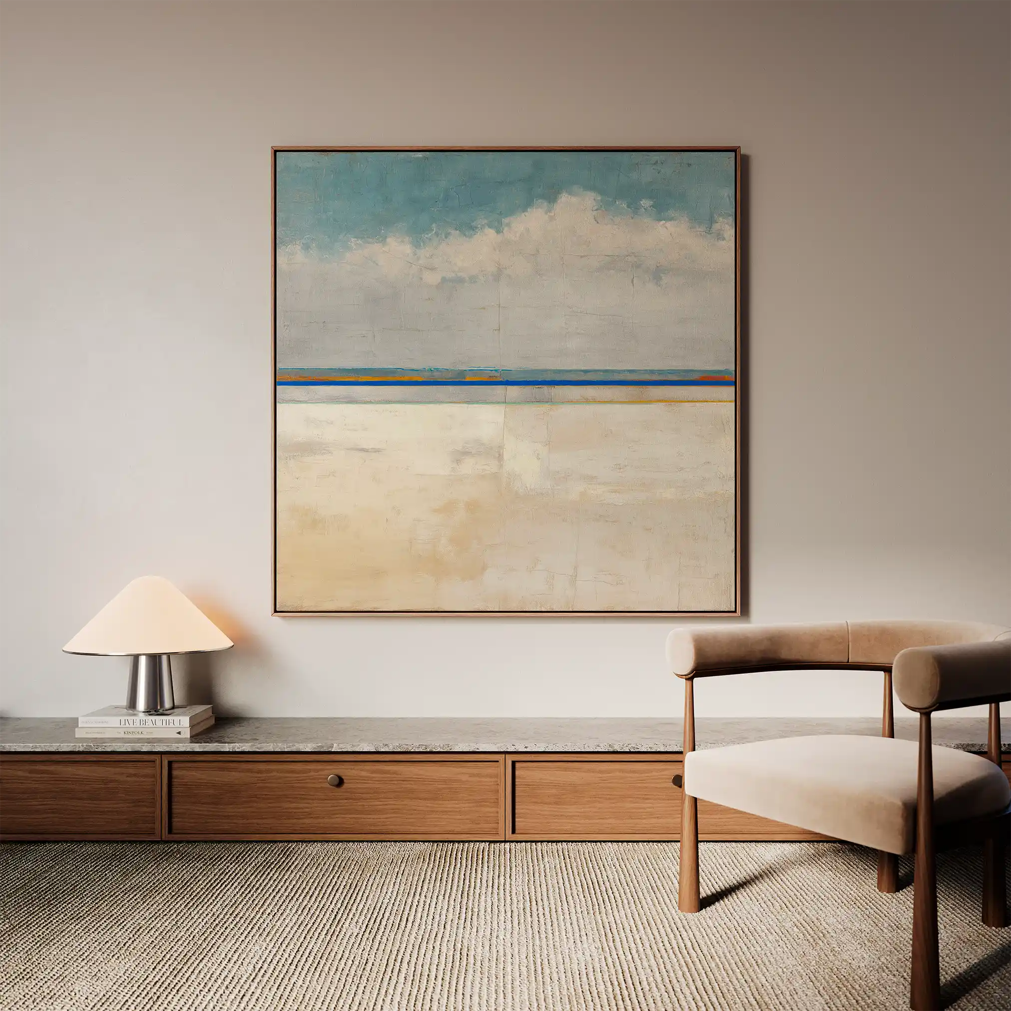 Abstract 942 Canvas Art 16" x 16" / 40 x 40 cm / Black