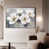 Floral 942 Canvas Art 18" x 24" / 45 x 60 cm / Black