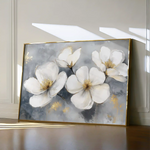 Floral 942 Canvas Art 60 x 40 cm / Black