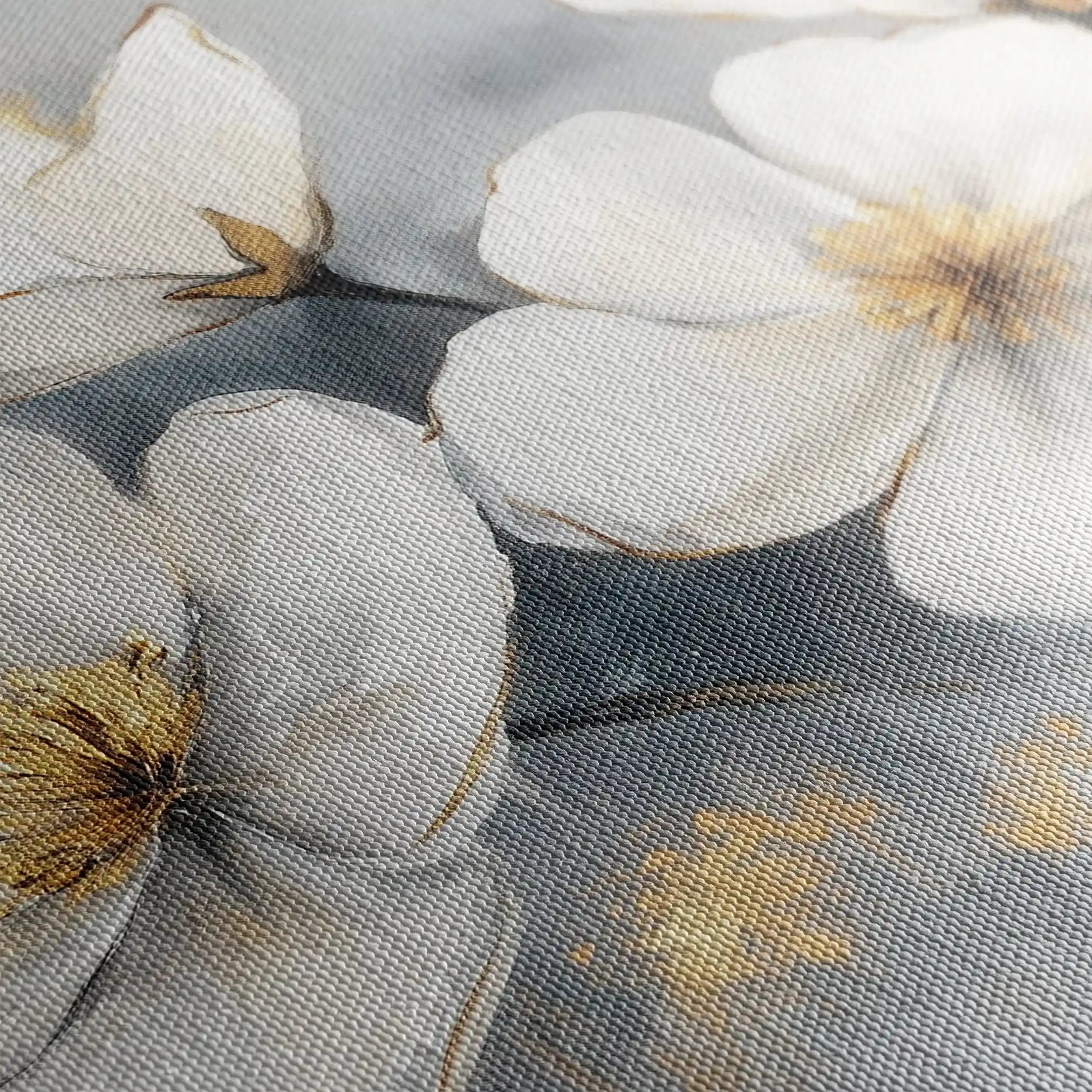 Floral 942 Canvas Art 60 x 40 cm / Black