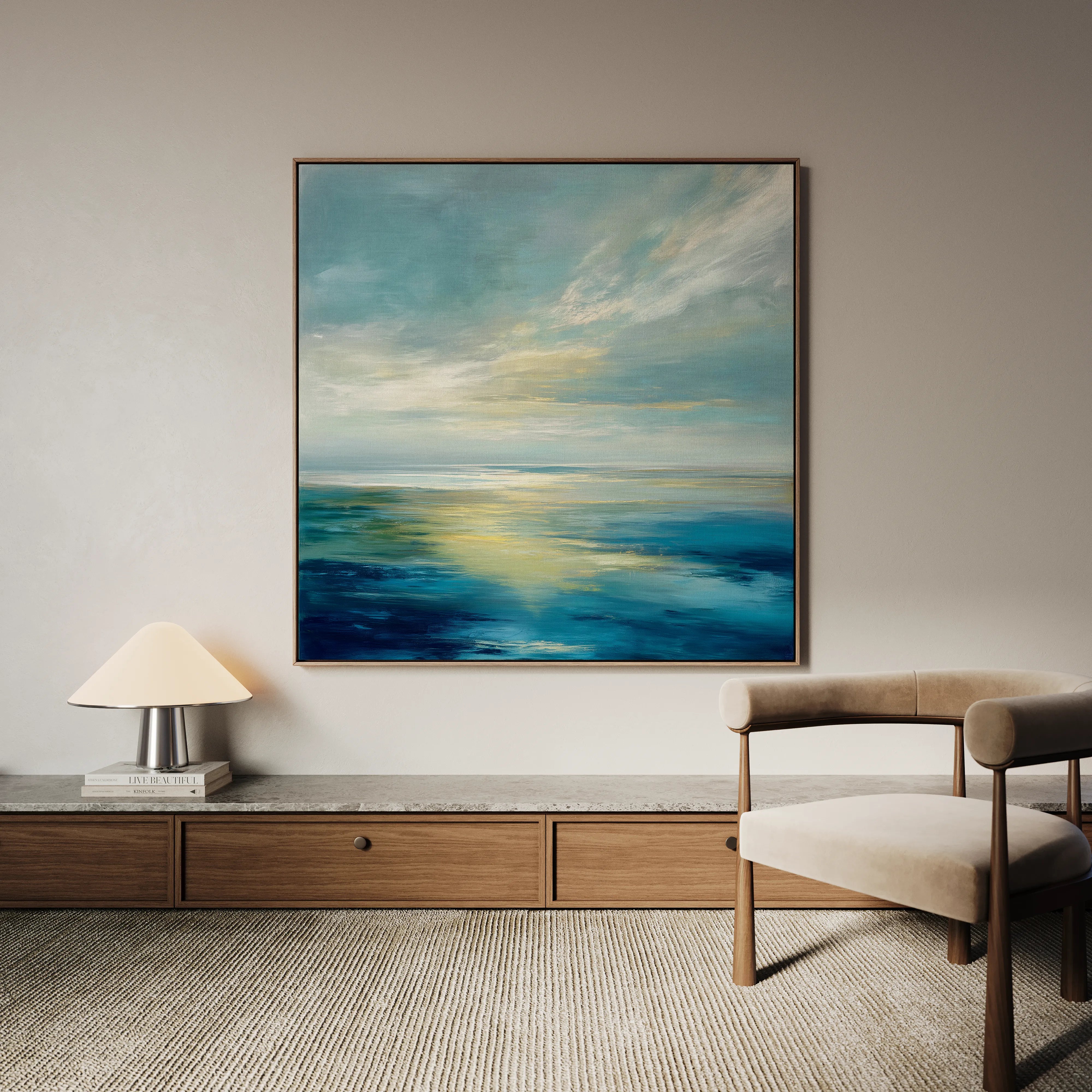 Abstract 943 Canvas Art 16" x 16" / 40 x 40 cm / Black