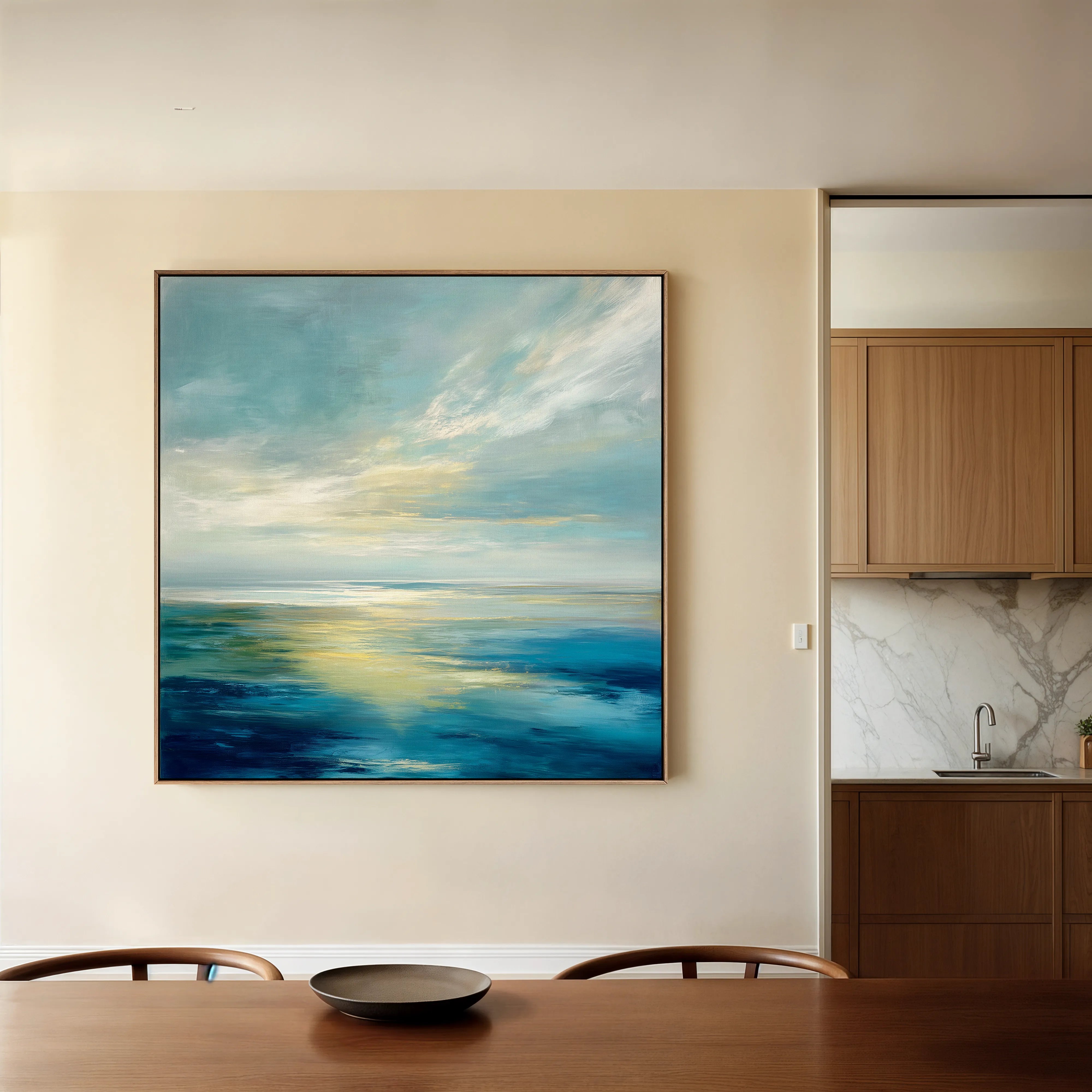 Abstract 943 Canvas Art 16" x 16" / 40 x 40 cm / Black