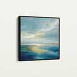 Abstract 943 Canvas Art 16" x 16" / 40 x 40 cm / Black