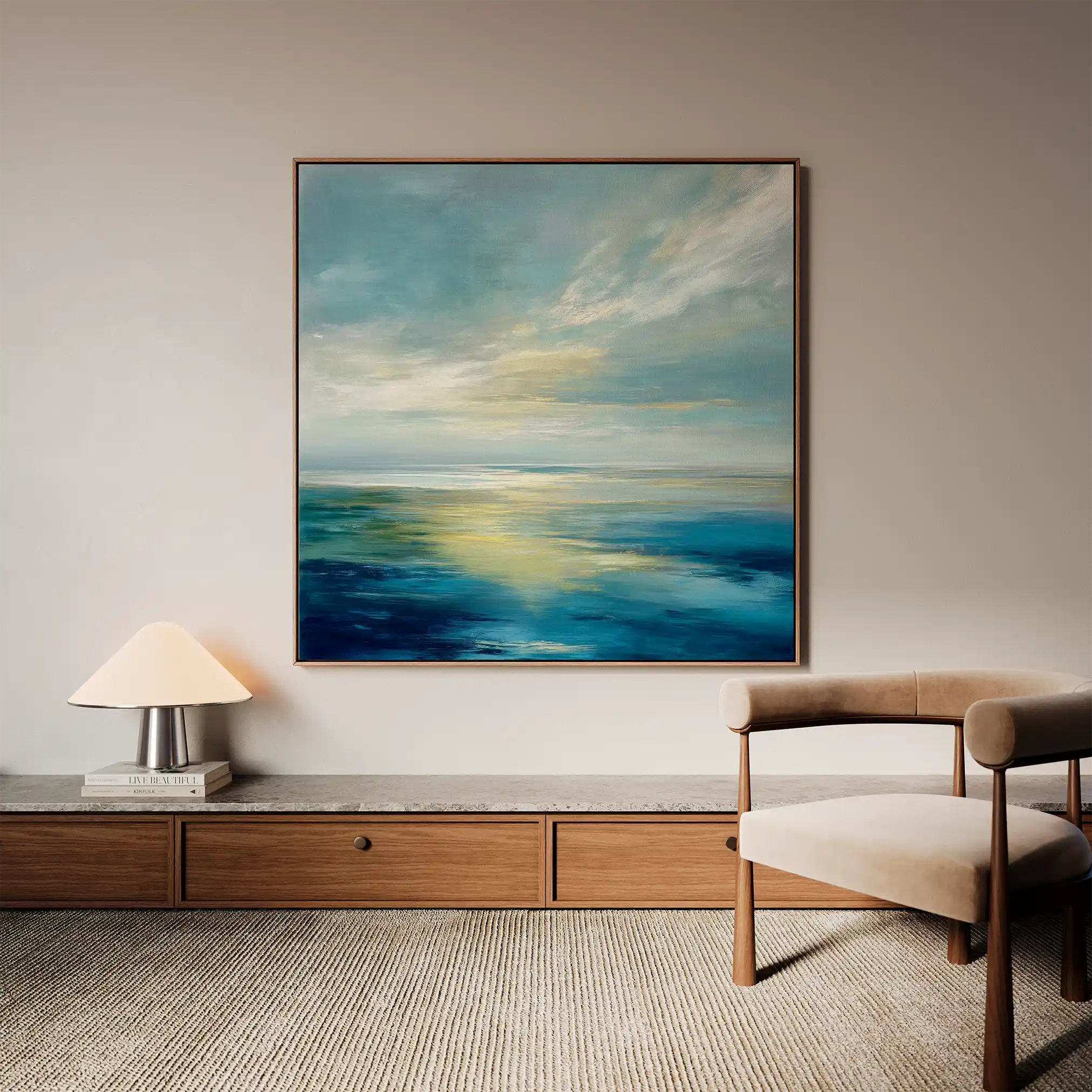 Abstract 943 Canvas Art 60 x 60 cm / Black