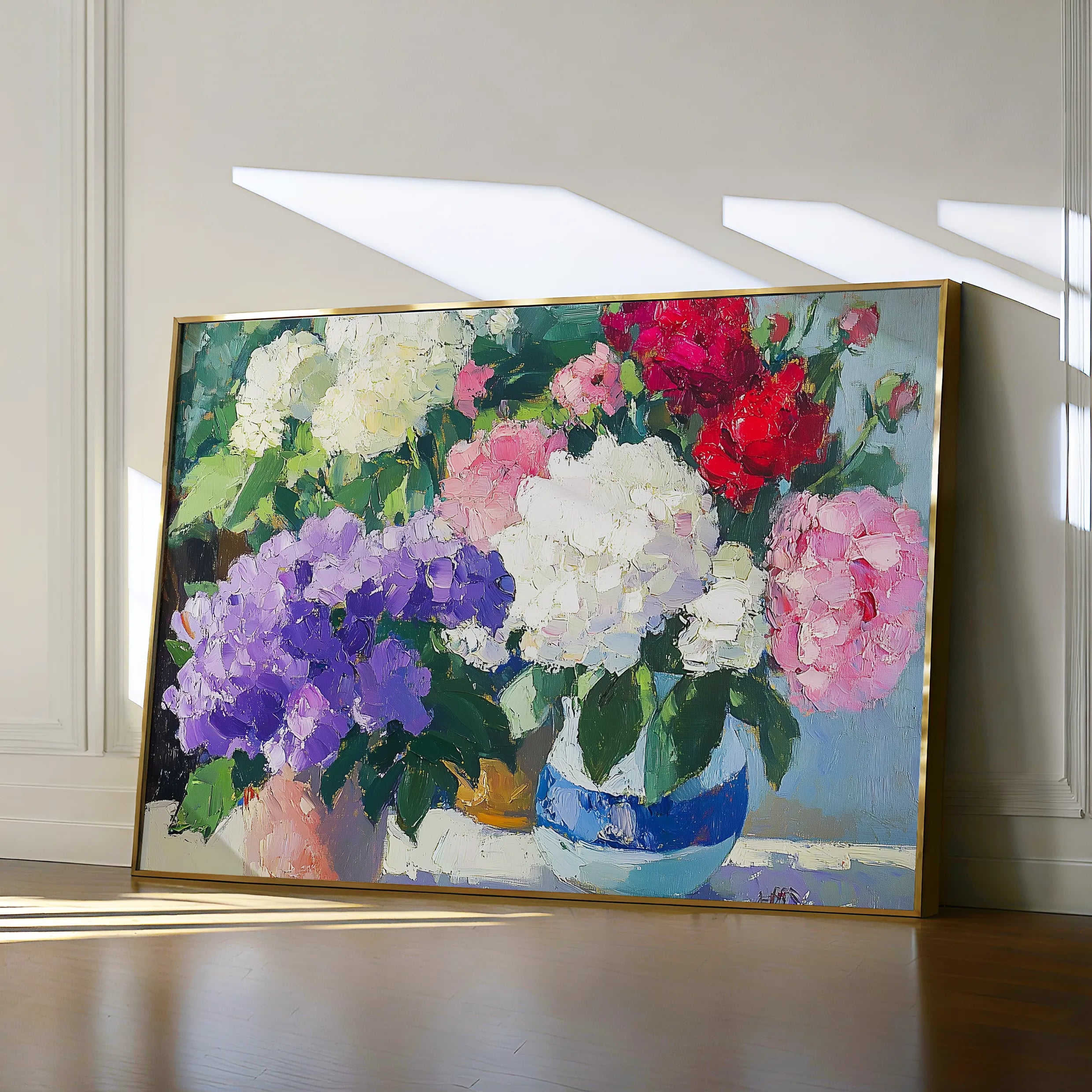Floral 943 Canvas Art 18" x 24" / 45 x 60 cm / Black