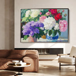 Floral 943 Canvas Art 18" x 24" / 45 x 60 cm / Black