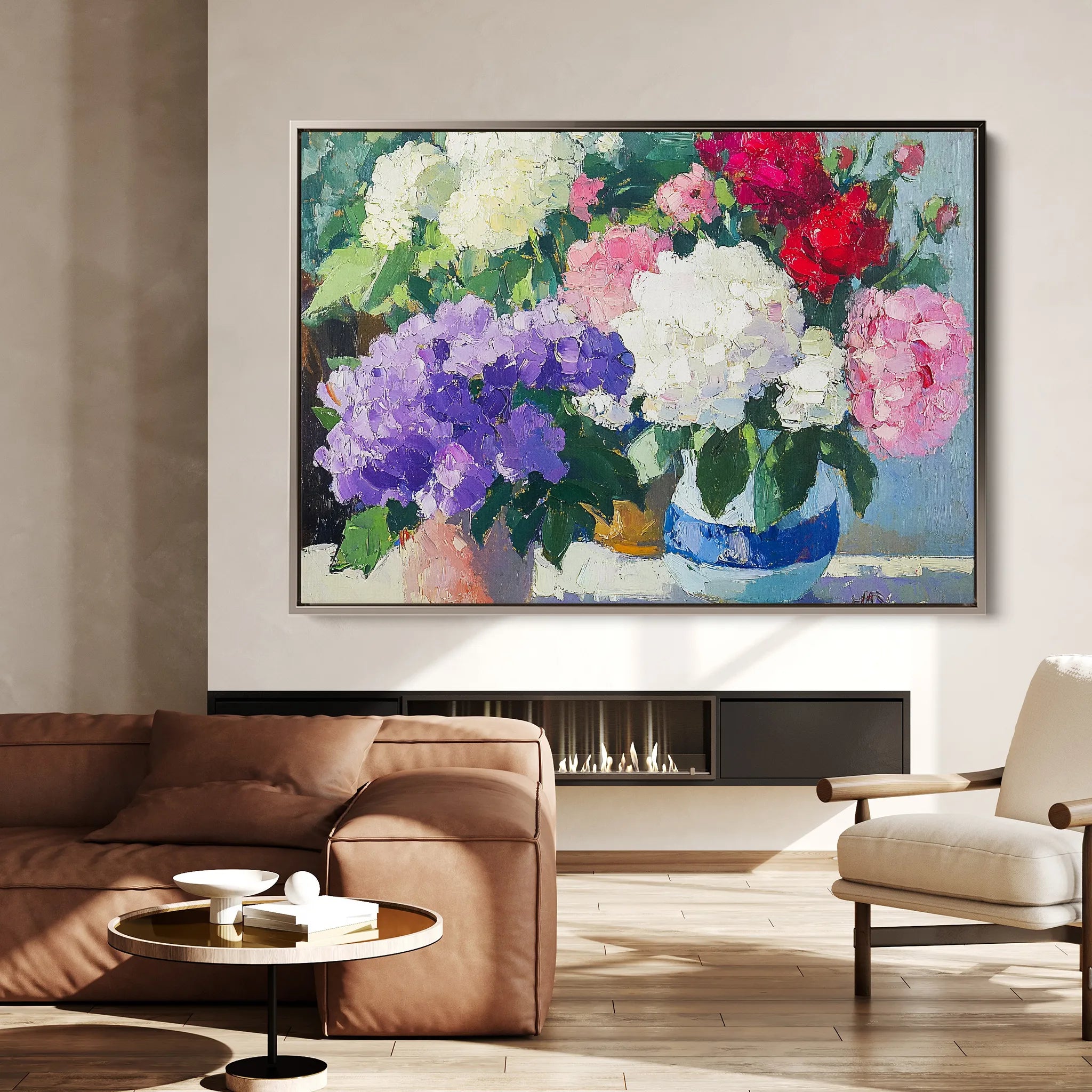 Floral 943 Canvas Art 18" x 24" / 45 x 60 cm / Black