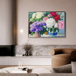 Floral 943 Canvas Art 18" x 24" / 45 x 60 cm / Black
