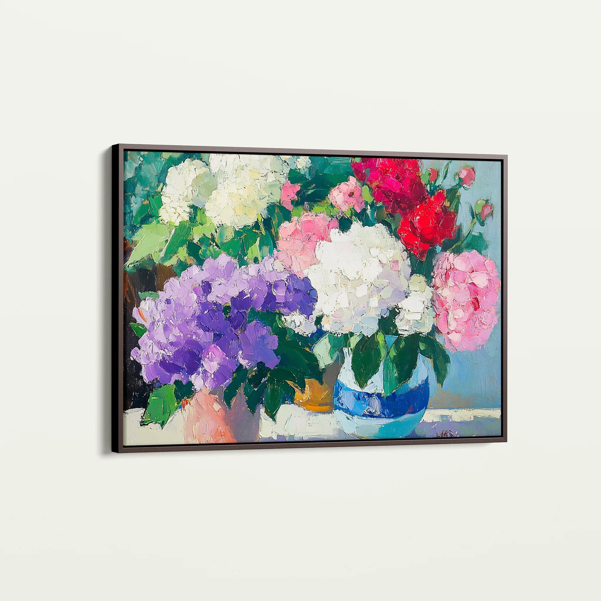 Floral 943 Canvas Art 18" x 24" / 45 x 60 cm / Black