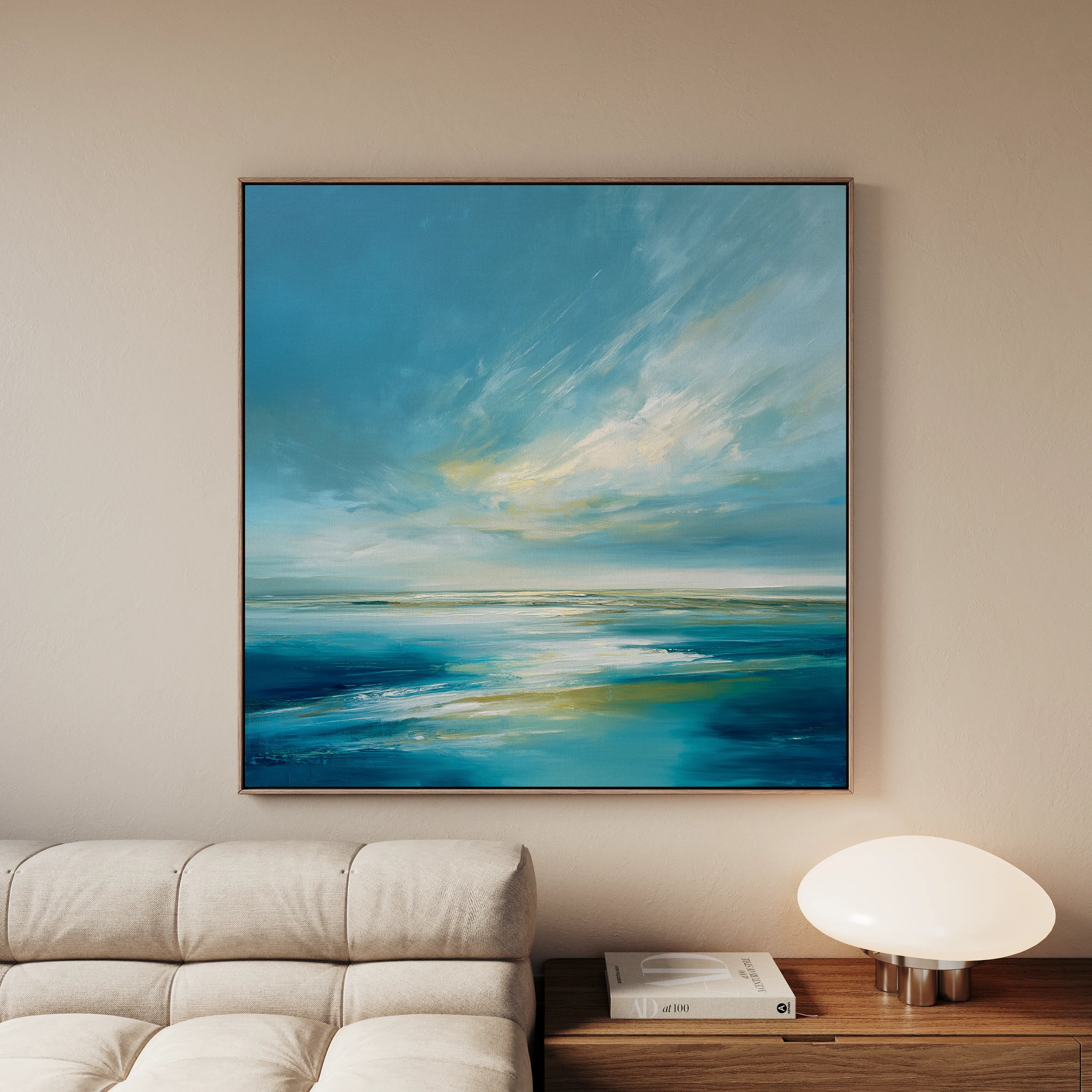 Abstract 944 Canvas Art 16" x 16" / 40 x 40 cm / Black