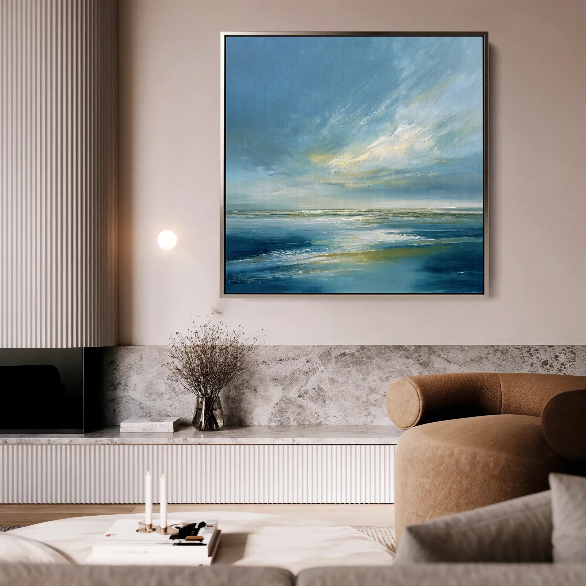 Abstract 944 Canvas Art 16" x 16" / 40 x 40 cm / Black