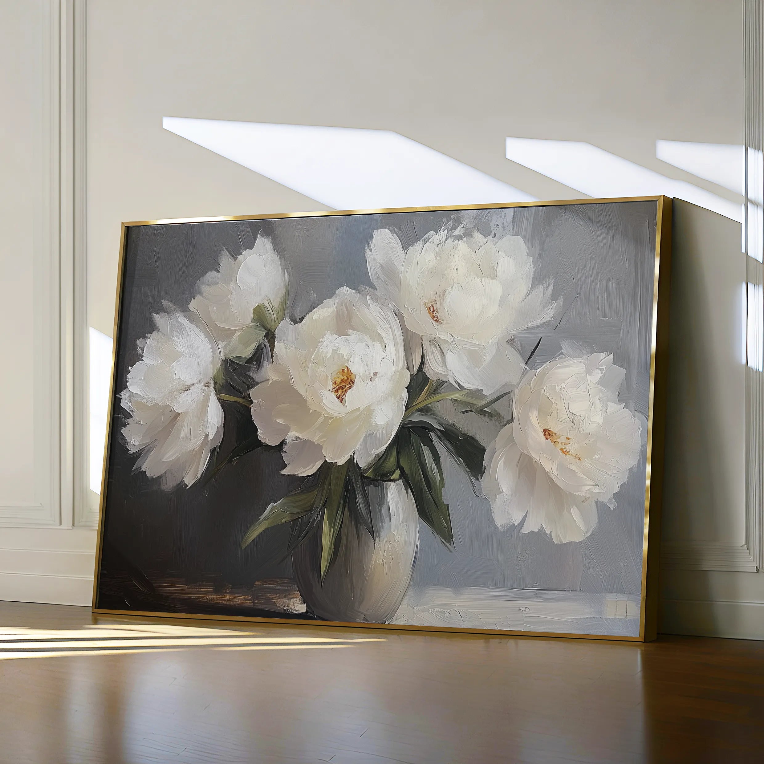 Floral 944 Canvas Art 18" x 24" / 45 x 60 cm / Black