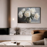 Floral 944 Canvas Art 18" x 24" / 45 x 60 cm / Black