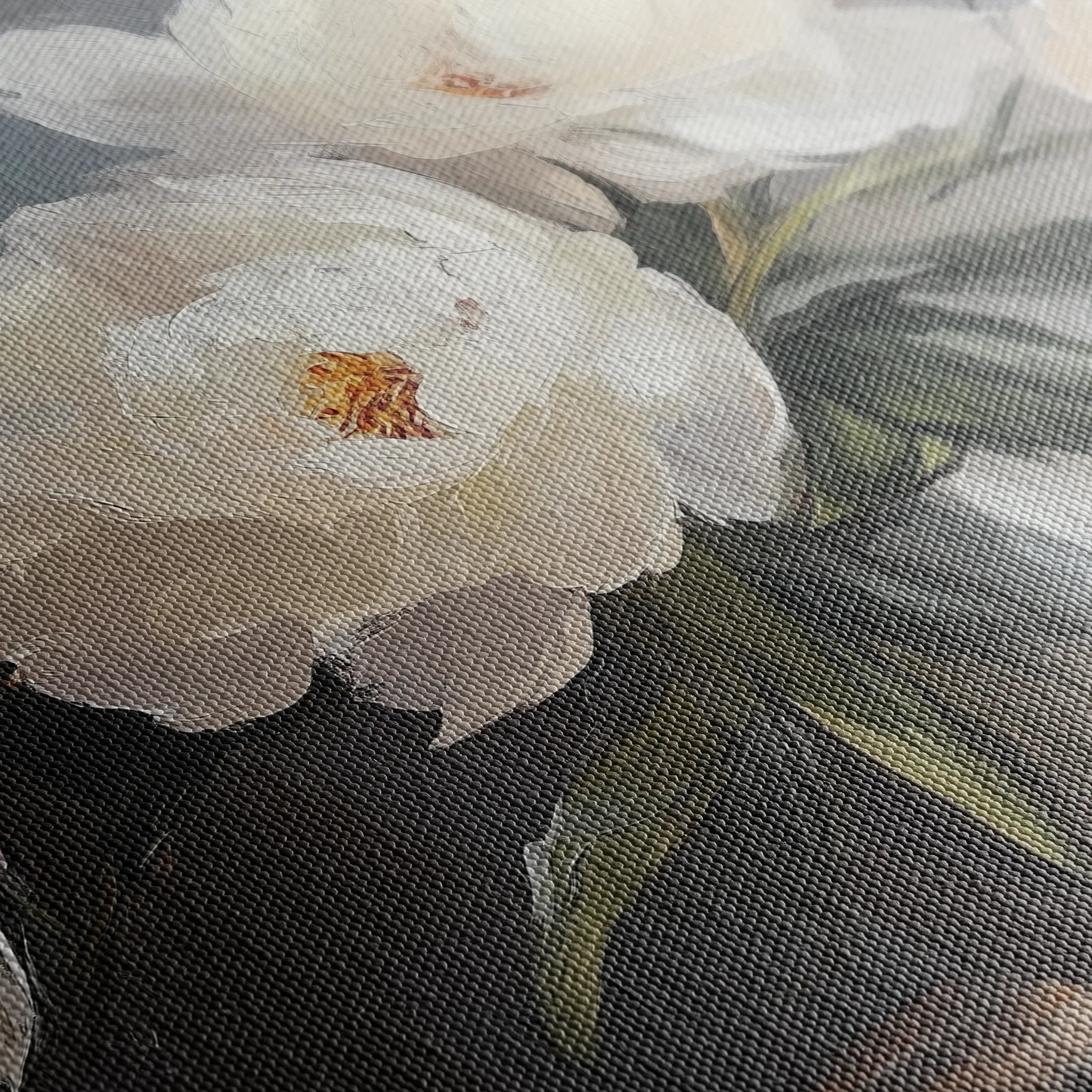 Floral 944 Canvas Art 18" x 24" / 45 x 60 cm / Black