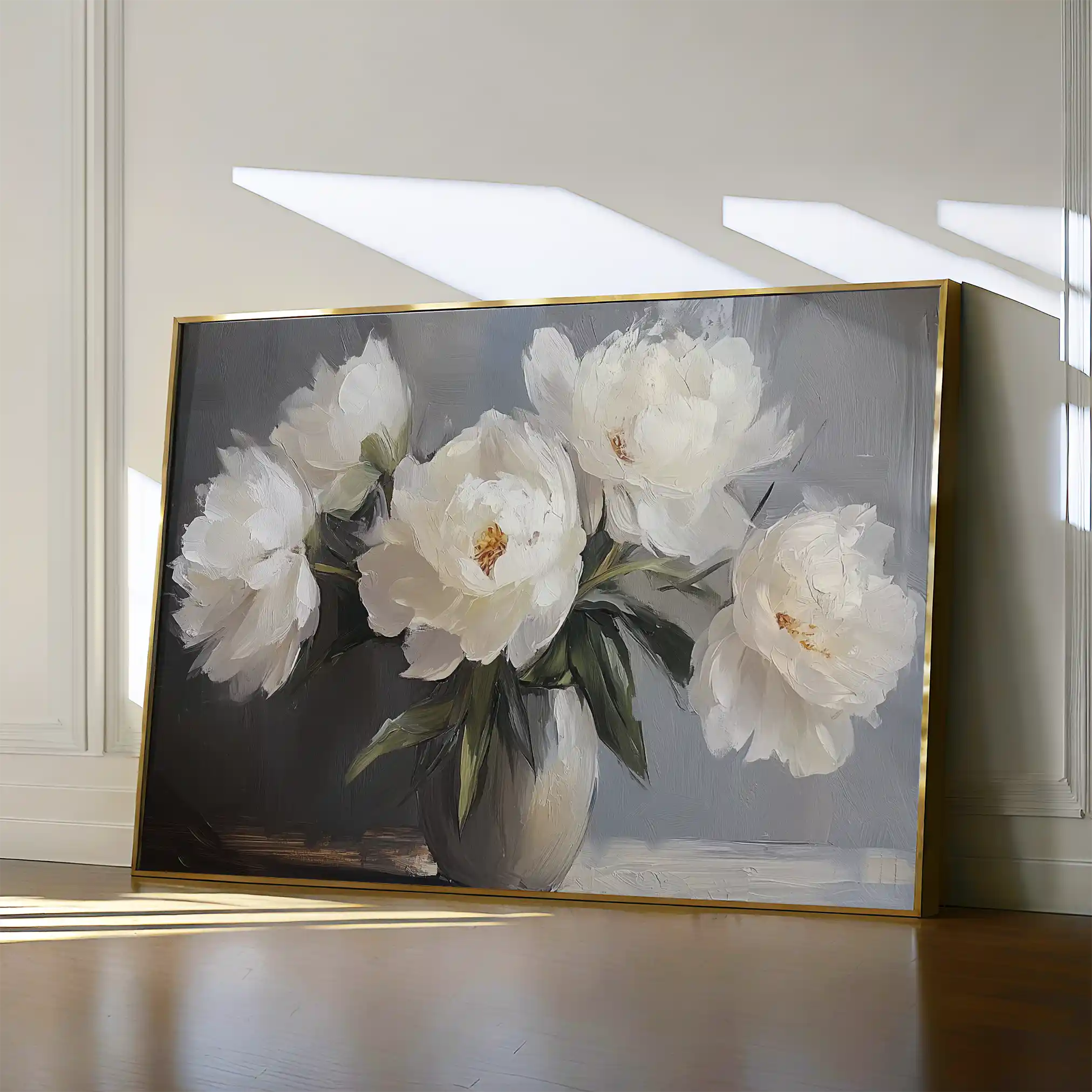 Floral 944 Canvas Art 60 x 40 cm / Black