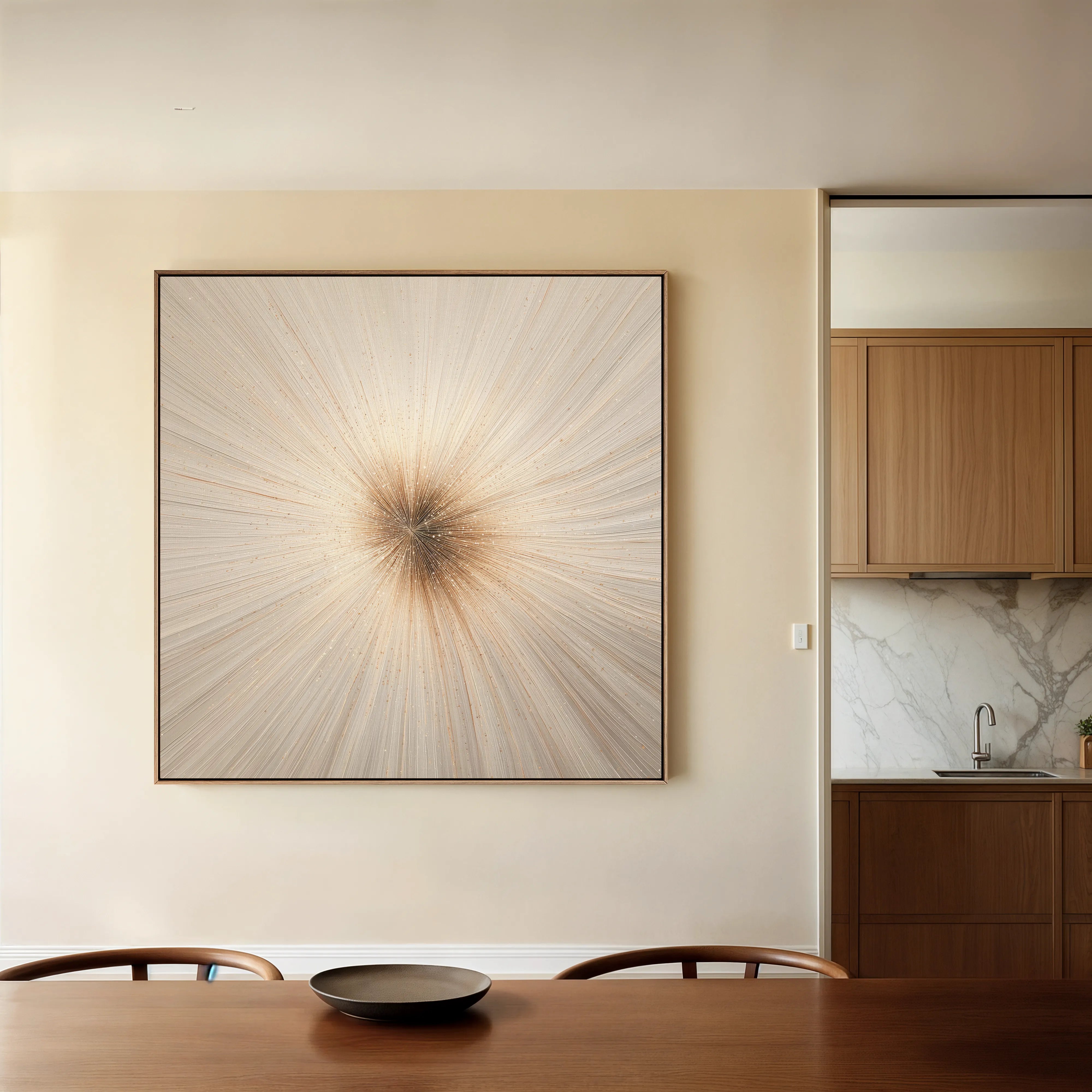 Abstract 945 Canvas Art 16" x 16" / 40 x 40 cm / Black