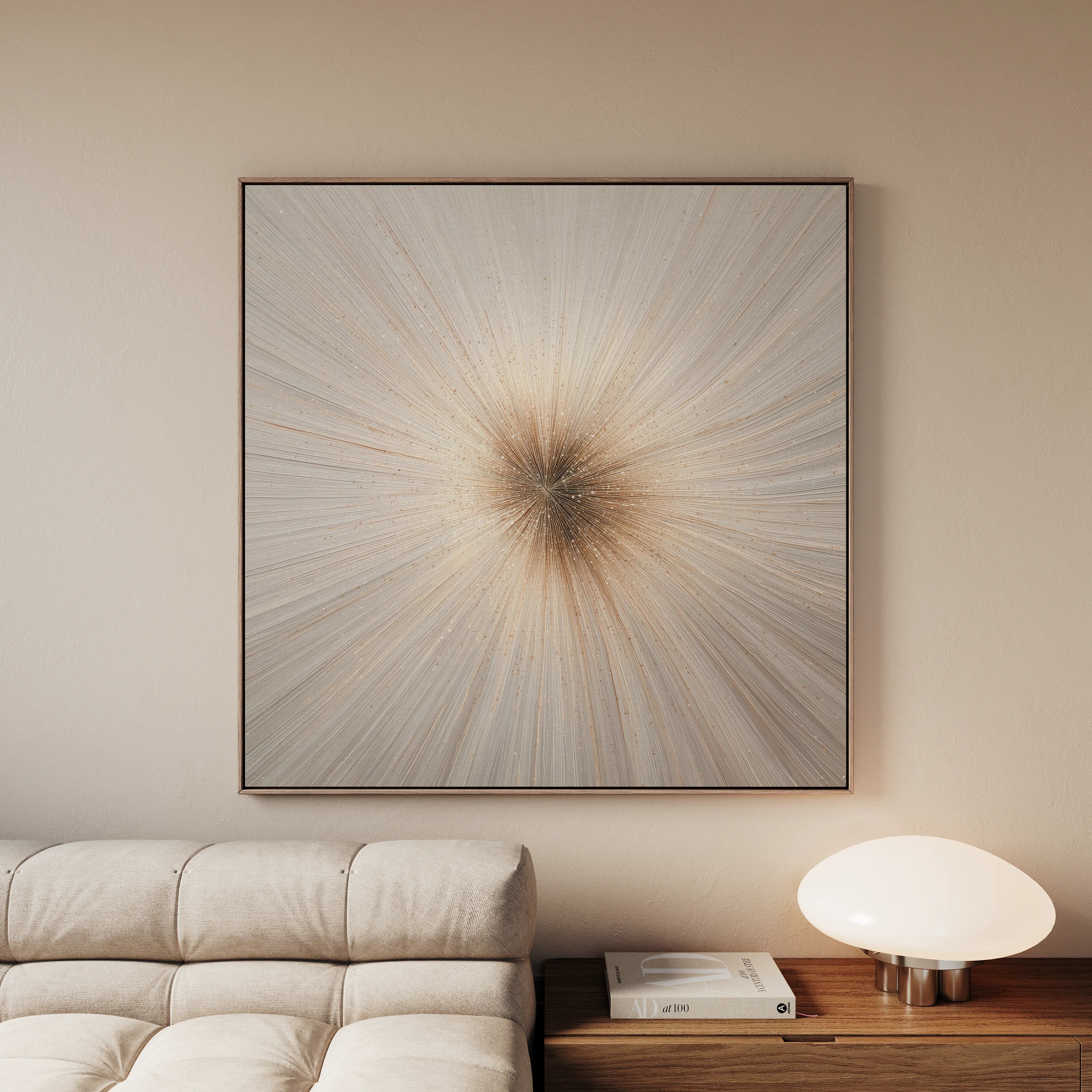 Abstract 945 Canvas Art 16" x 16" / 40 x 40 cm / Black