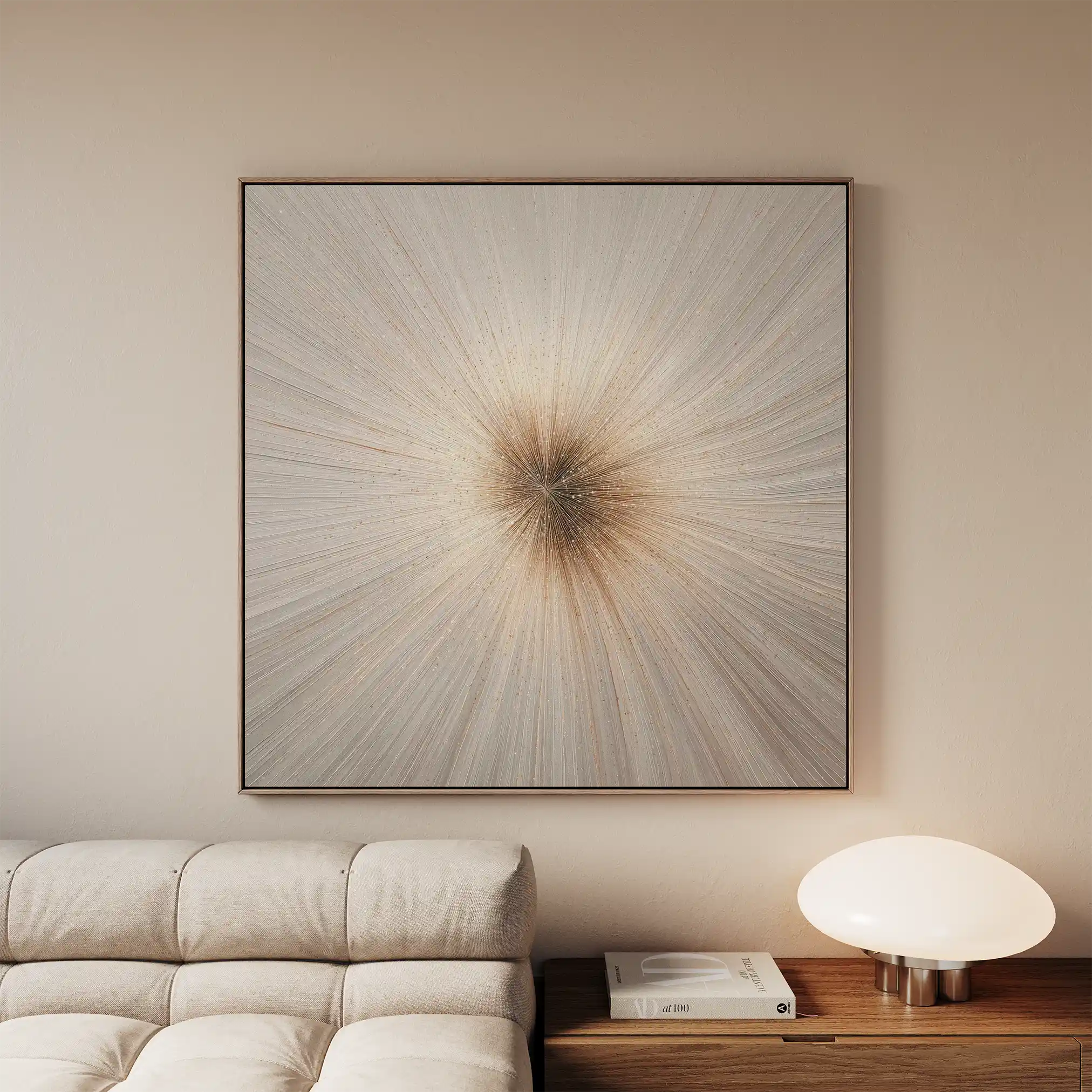 Abstract 945 Canvas Art 16" x 16" / 40 x 40 cm / Black