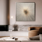 Abstract 945 Canvas Art 16" x 16" / 40 x 40 cm / Black