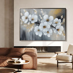 Floral 945 Canvas Art 18" x 24" / 45 x 60 cm / Black