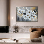 Floral 945 Canvas Art 18" x 24" / 45 x 60 cm / Black
