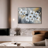 Floral 945 Canvas Art 18" x 24" / 45 x 60 cm / Black