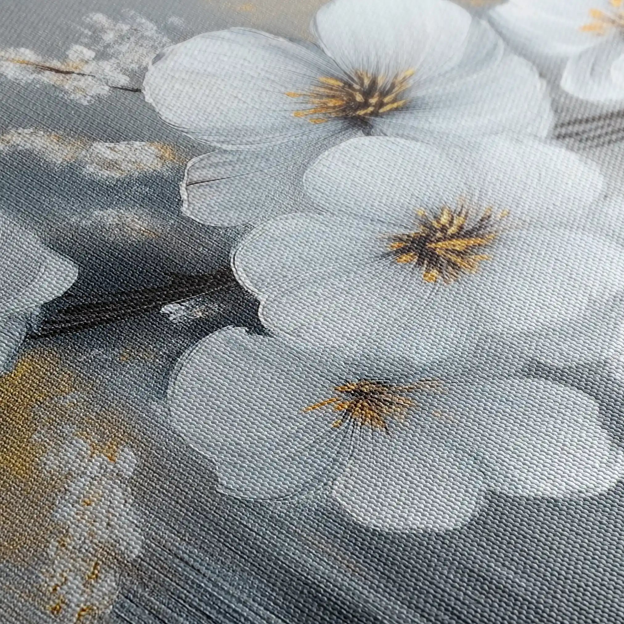 Floral 945 Canvas Art 60 x 40 cm / Black