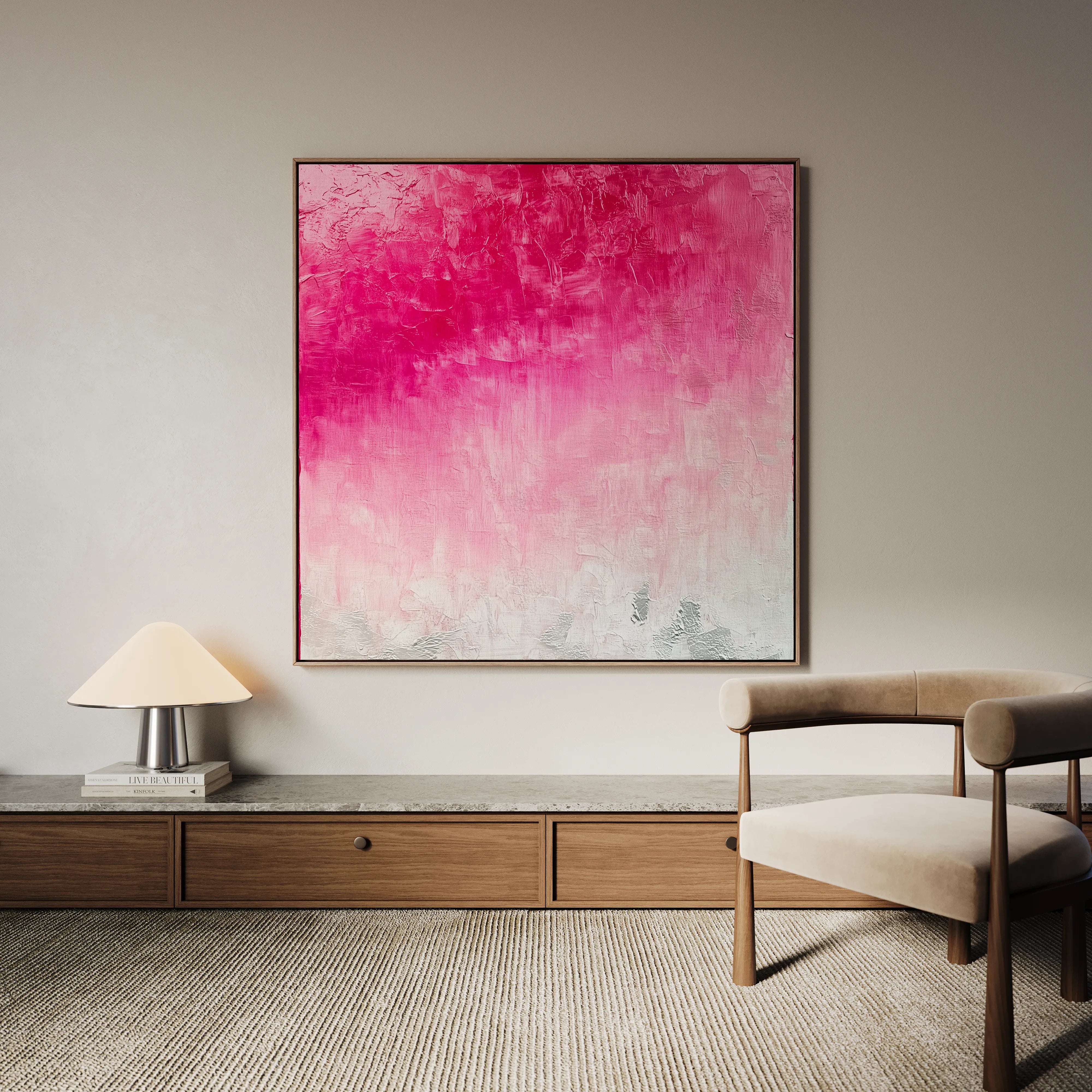 Abstract 946 Canvas Art 16" x 16" / 40 x 40 cm / Black