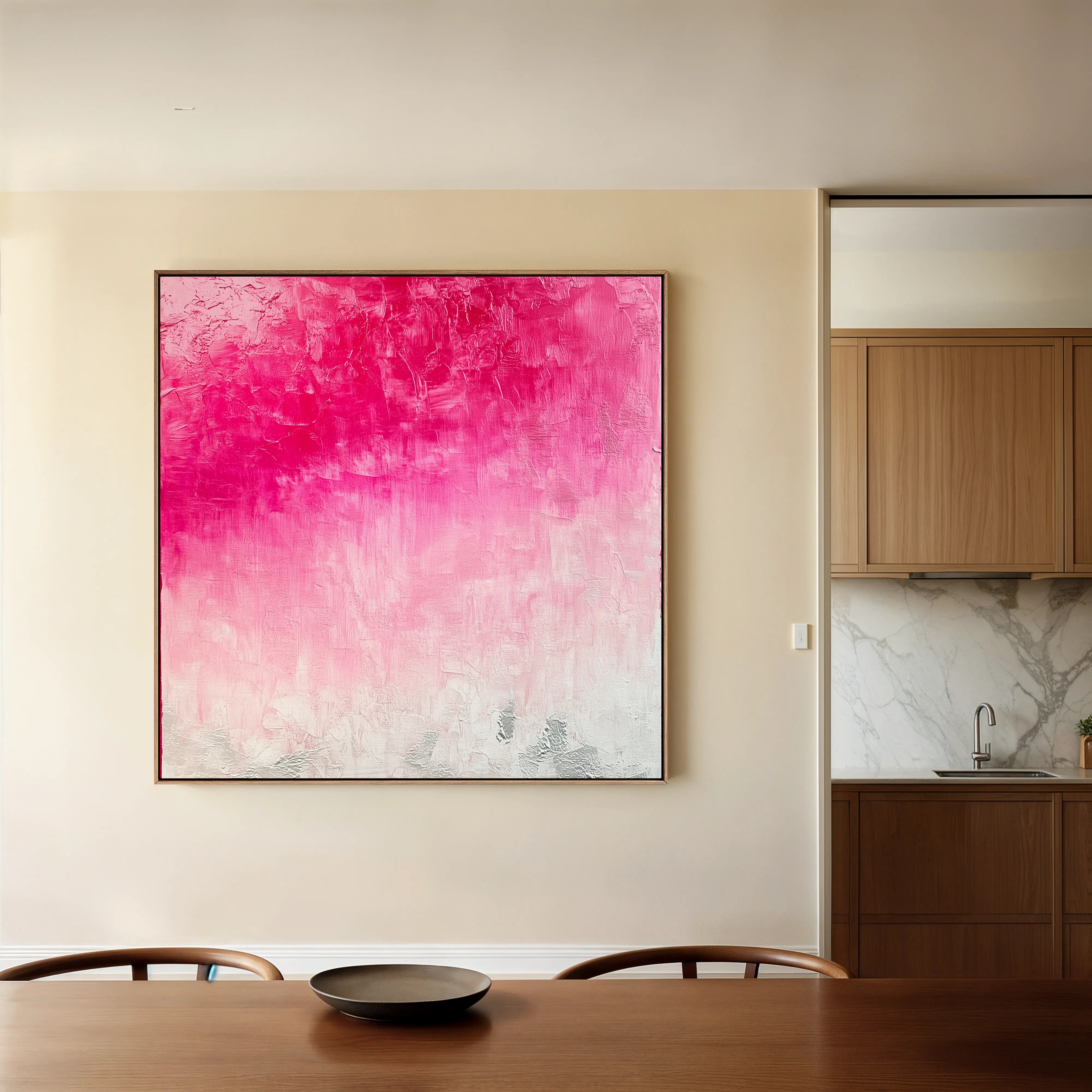 Abstract 946 Canvas Art 16" x 16" / 40 x 40 cm / Black