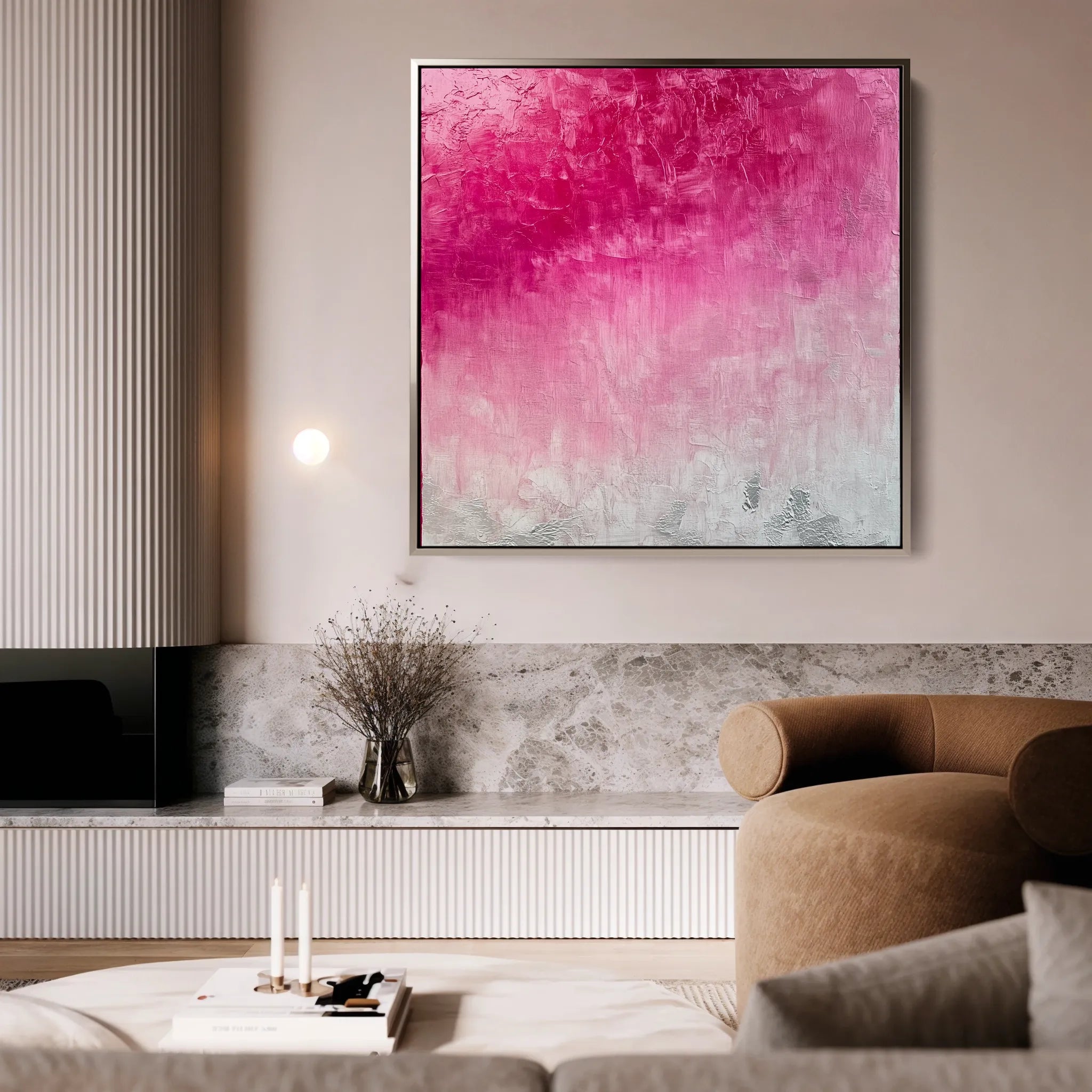 Abstract 946 Canvas Art 16" x 16" / 40 x 40 cm / Black