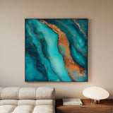 Abstract 947 Canvas Art 16" x 16" / 40 x 40 cm / Black