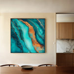 Abstract 947 Canvas Art 16" x 16" / 40 x 40 cm / Black