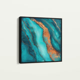 Abstract 947 Canvas Art 16" x 16" / 40 x 40 cm / Black